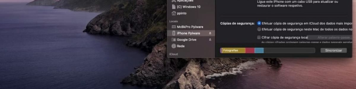 Utilizar o Finder para sincronizar o iPhone, iPad com o macOS via Wi-Fi