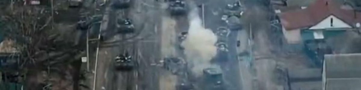 Guerra: Imagens de um drone mostram destruição de tanques russos