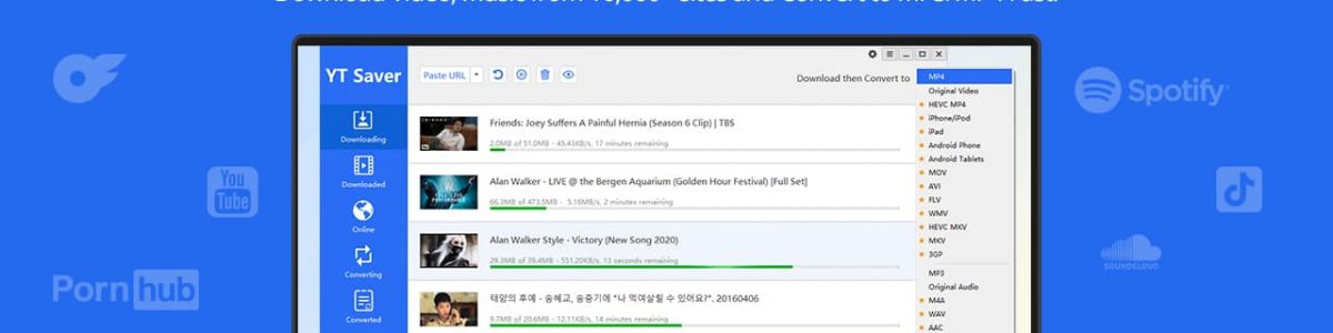 YT Saver Spotify Downloader, descarrega de todas as plataformas, mesmo do Spotify