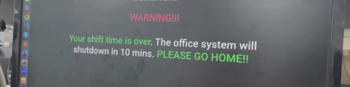“Vá para casa”: PCs de empresa alertam quando é hora de ir embora