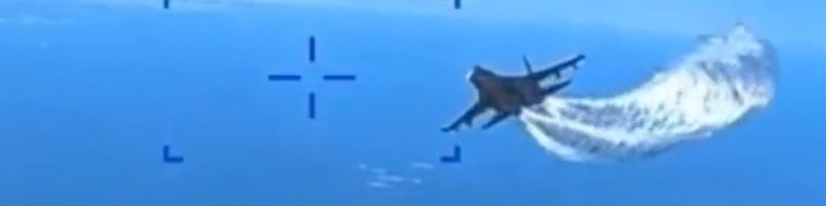 Já há video do embate de caça russo com o drone dos EUA